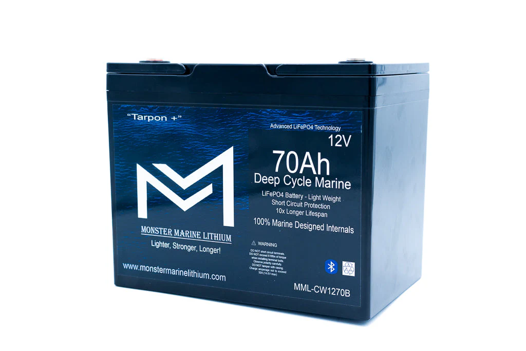12v 70Ah Deep Cycle Lithium Marine Battery "Tarpon" Bluetooth - Image 3