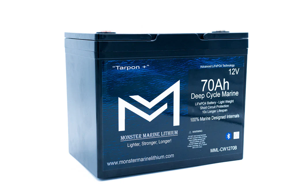 12v 70Ah Deep Cycle Lithium Marine Battery "Tarpon" Bluetooth - Image 4