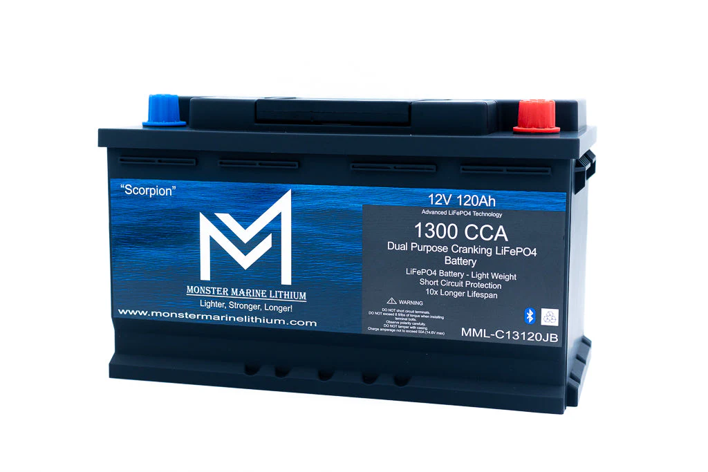 1300CCA 120Ah Dual Purpose Bluetooth Cranking Lithium "Scorpion" - Bluetooth - MML-13C120B - Image 2