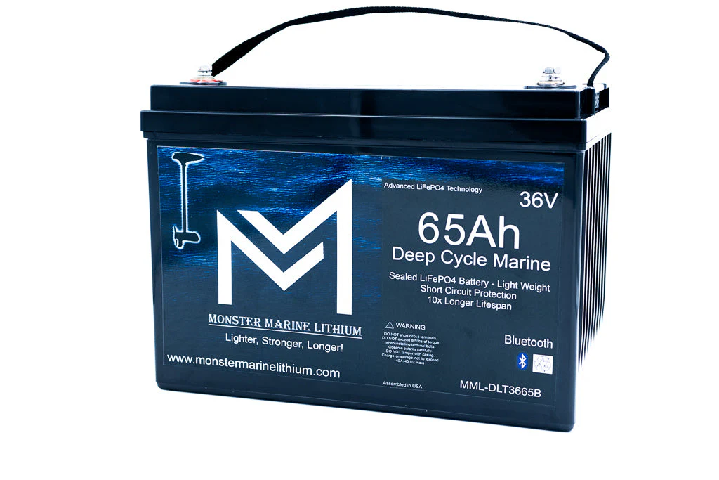 36V 65Ah Bluetooth Deep Cycle Lithium Trolling Battery - Image 3