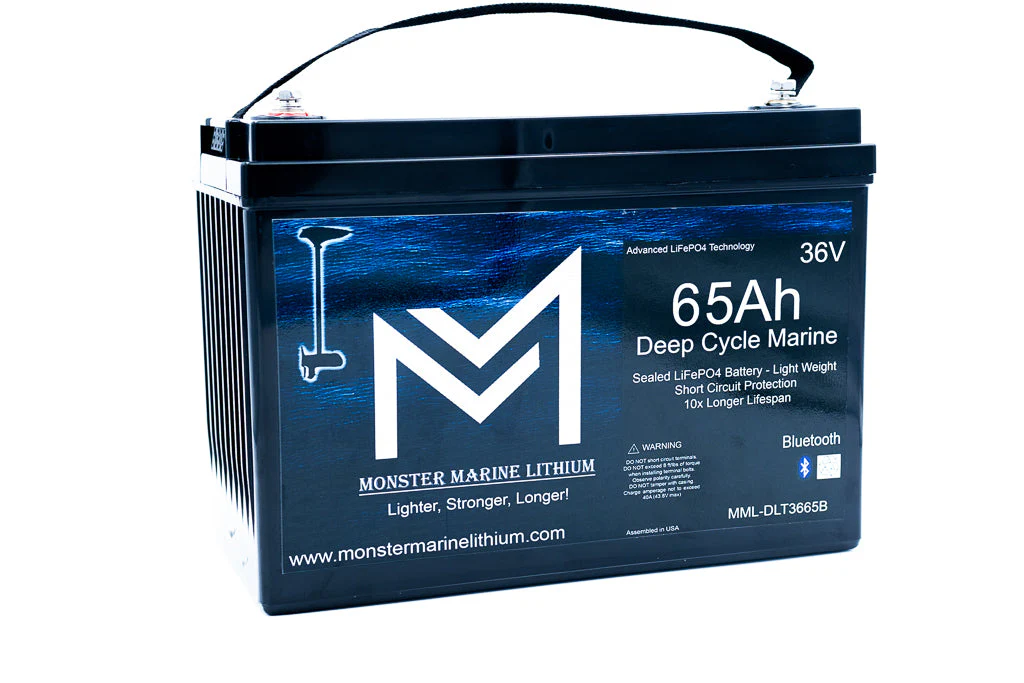 36V 65Ah Bluetooth Deep Cycle Lithium Trolling Battery - Image 4