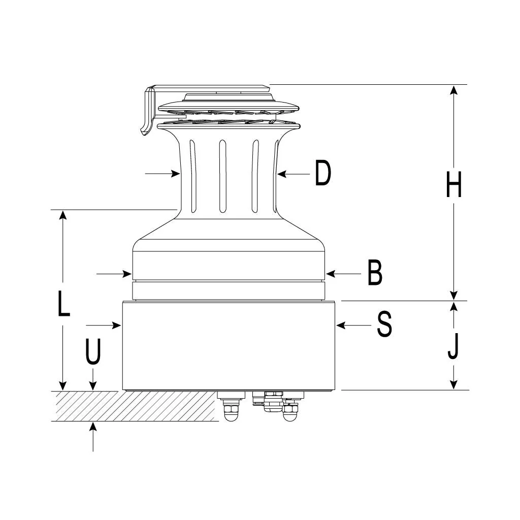 Andersen 52ST Winch FS Compact Above Deck 12V - Image 2