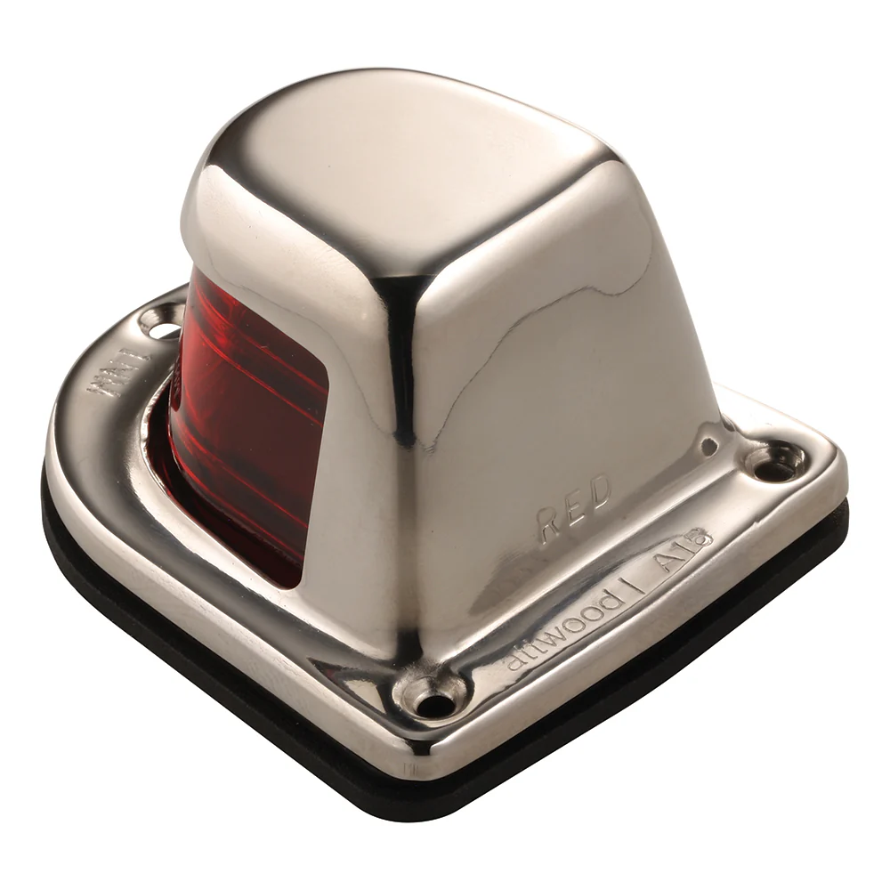Attwood 1-Mile Deck Mount, Red Sidelight - 12V - Stainless Steel Housing [66319R7] - Image 2