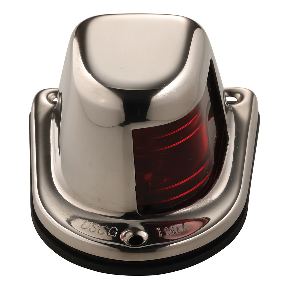 Attwood 1-Mile Deck Mount, Red Sidelight - 12V - Stainless Steel Housing [66319R7] - Image 3