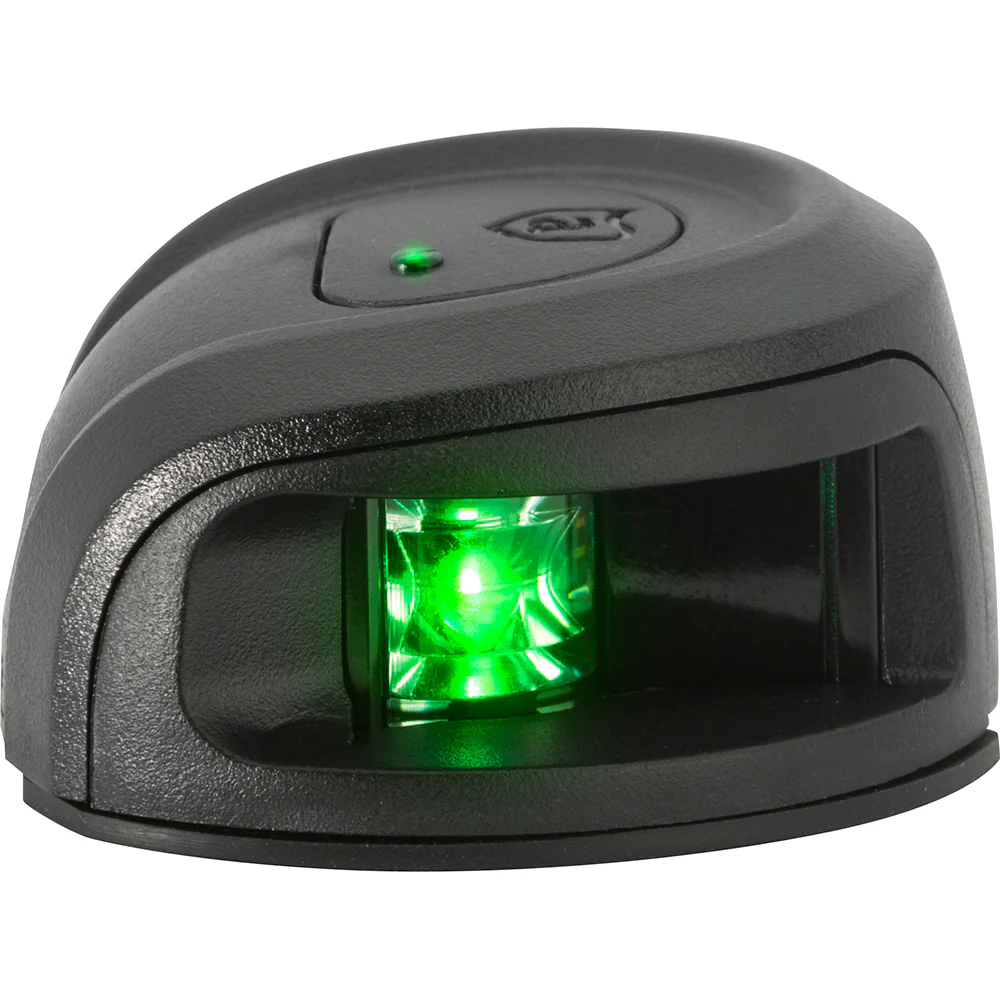 Attwood LightArmor Deck Mount Navigation Light - Black Composite - Starboard (green) - 2NM [NV2012PBG-7] - Image 2