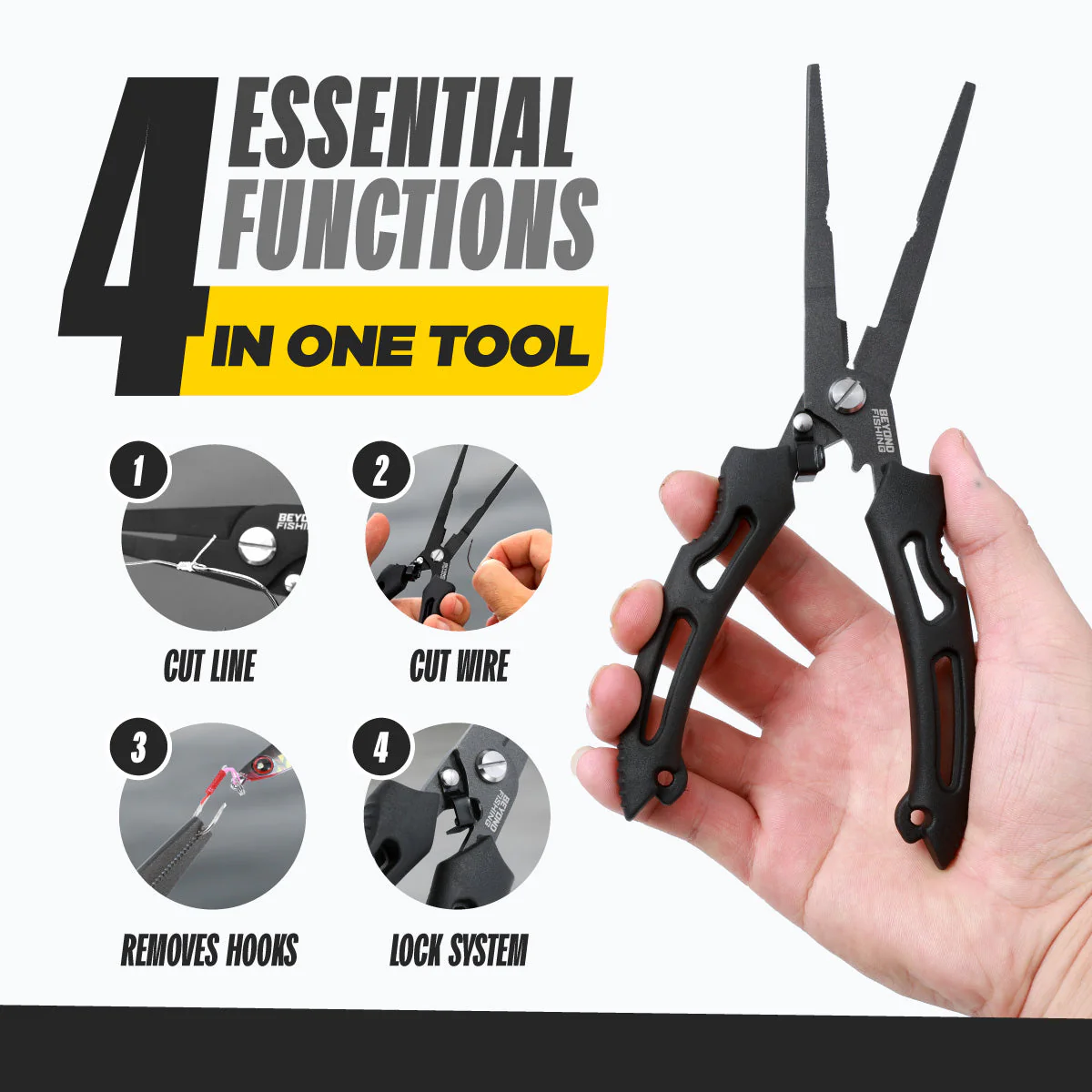 Beyond Fishing 8.5” Long Nose Fishing Pliers - Image 3