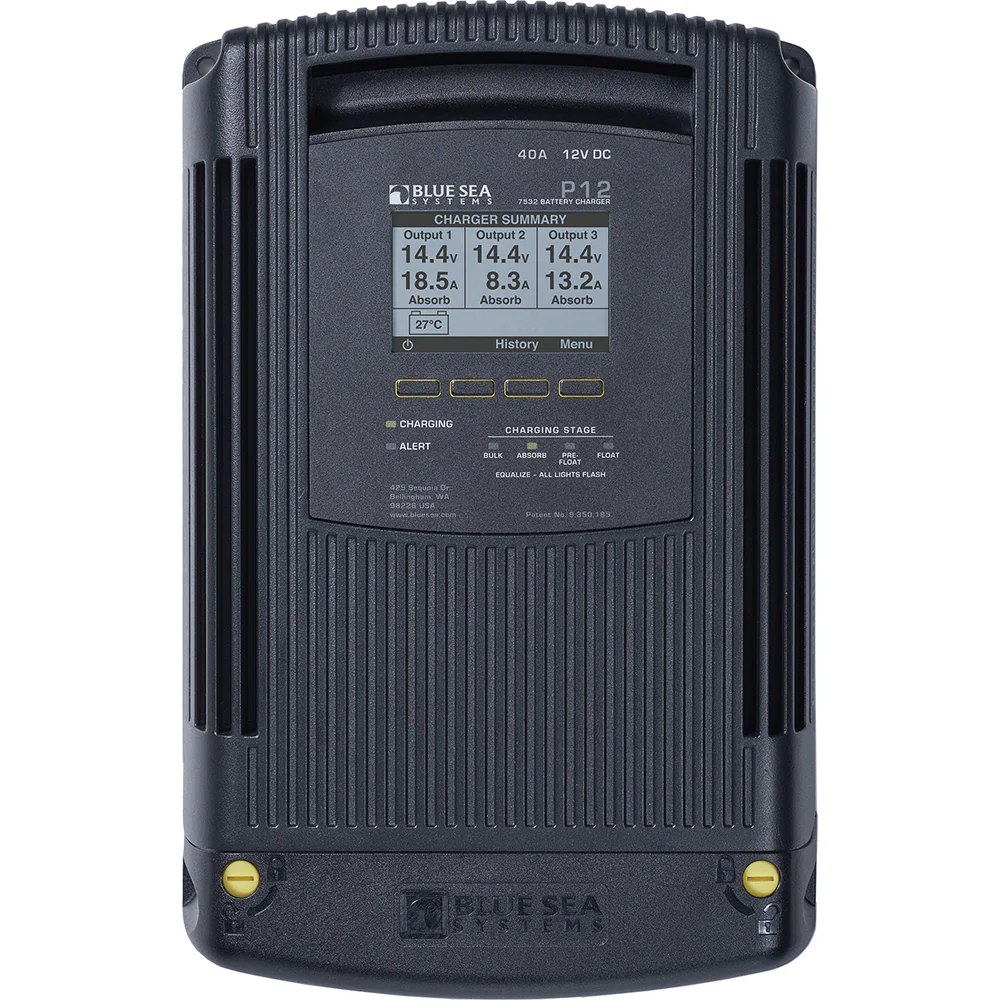 Blue Sea 7532 P12 Gen2 Battery Charger - 40A - 3-Bank [7532] - Image 2