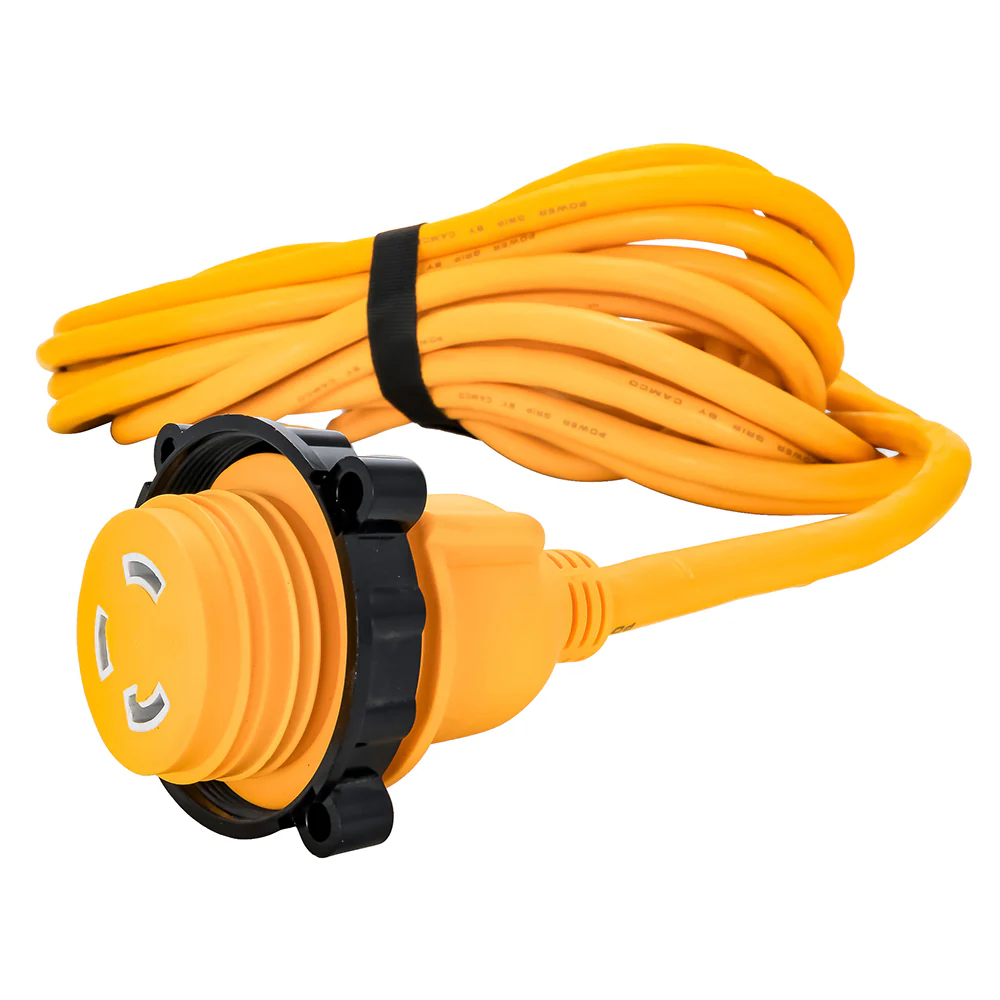 Camco 30 Amp Power Grip Marine Extension Cord - 50 M-Locking/F-Locking Adapter [55613] - Image 3