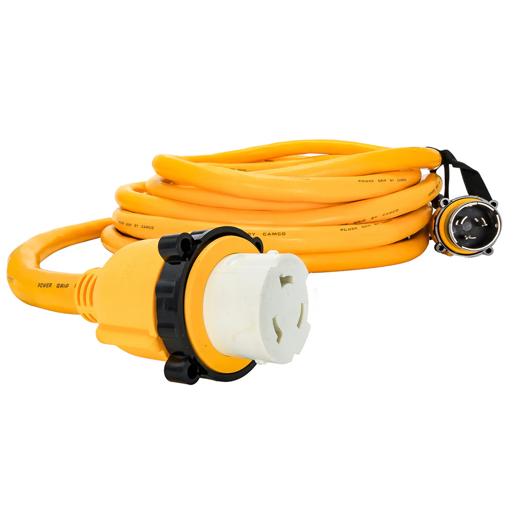 Camco 50 Amp Power Grip Marine Extension Cord - 50 M-Locking/F-Locking Adapter [55623] - Image 3