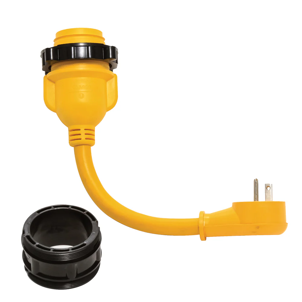 Camco PowerGrip Locking Adapter - 15A/125V Male to 30A/125V Female Locking [55635] - Image 2