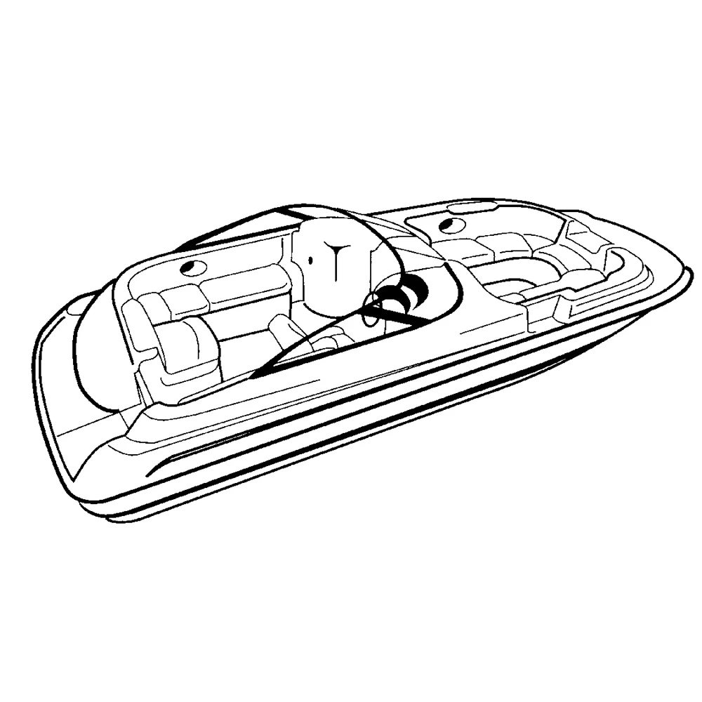 Carver Performance Poly-Guard Styled-to-Fit Boat Cover f/20.5 Sterndrive Deck Boats w/Walk-Thru Windshield - Grey [95120P-10] - Image 2