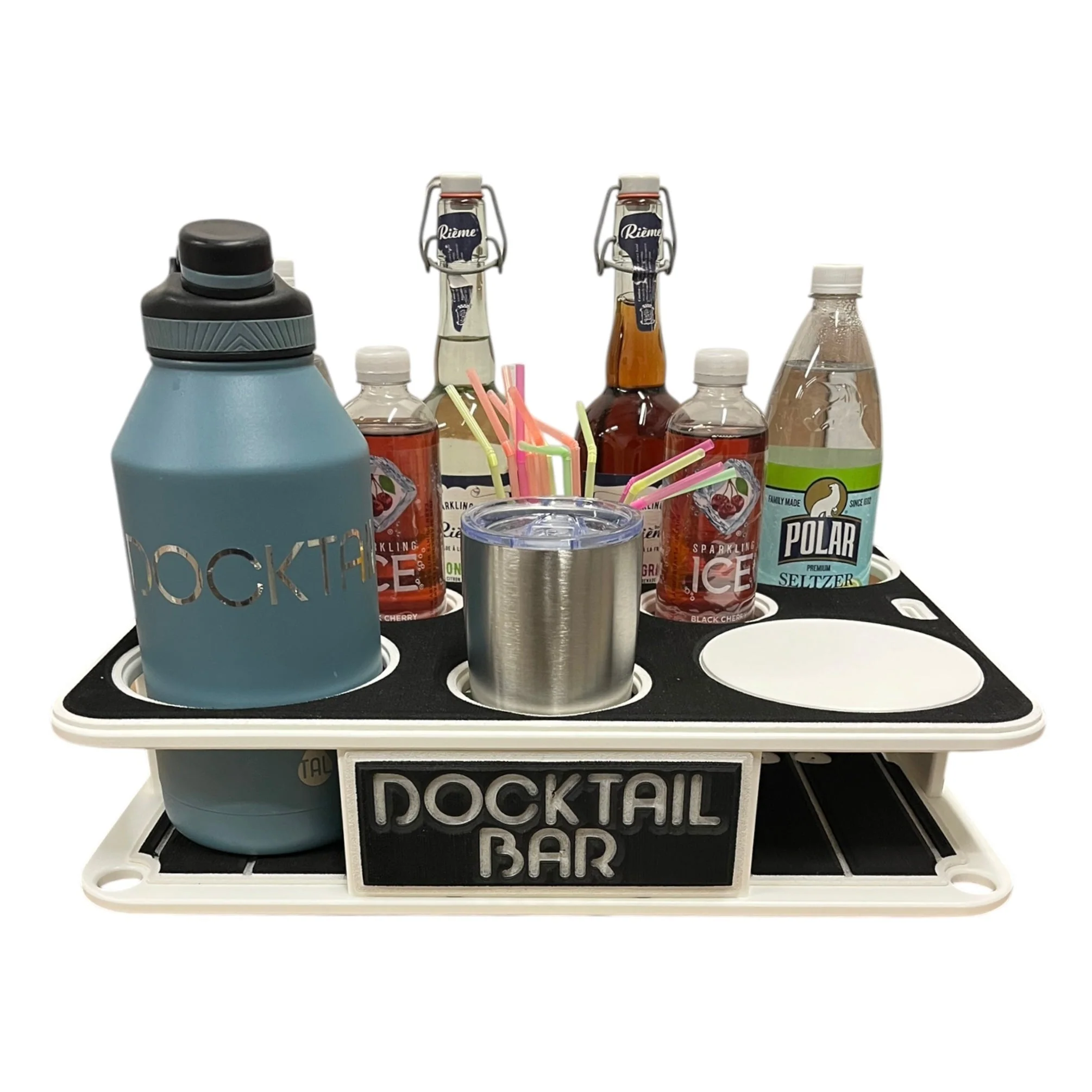 Docktail Boat Table Caddy with Pontoon Rail Mount - Image 13