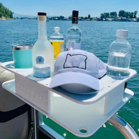 Docktail Boat Table Caddy with Pontoon Rail Mount - Image 3
