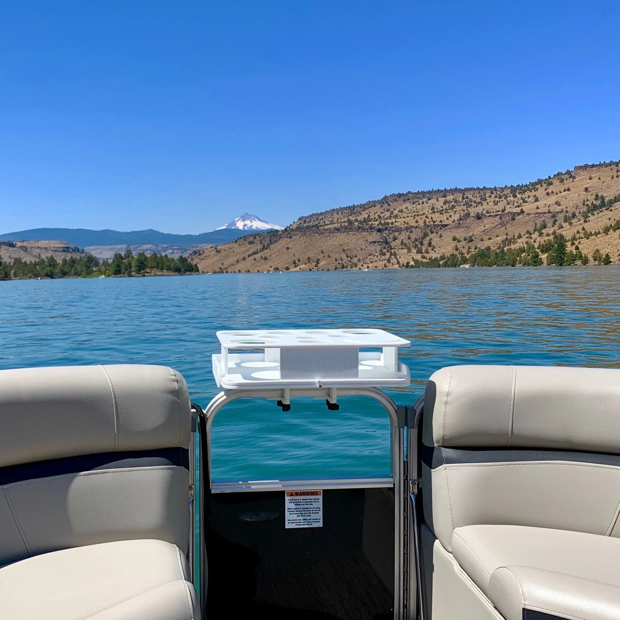 Docktail Boat Table Caddy with Pontoon Rail Mount - Image 8