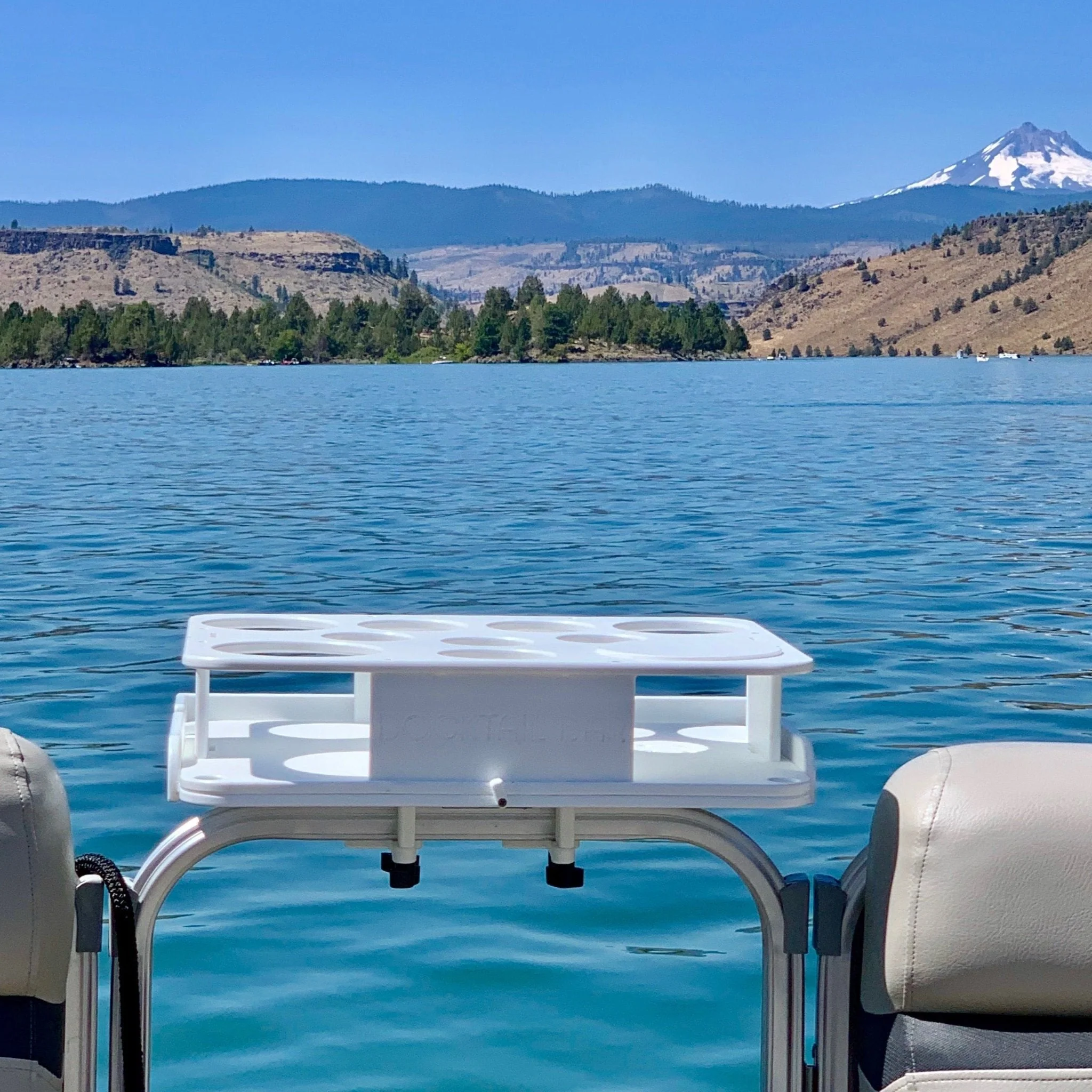 Docktail Boat Table Caddy with Pontoon Rail Mount - Image 9