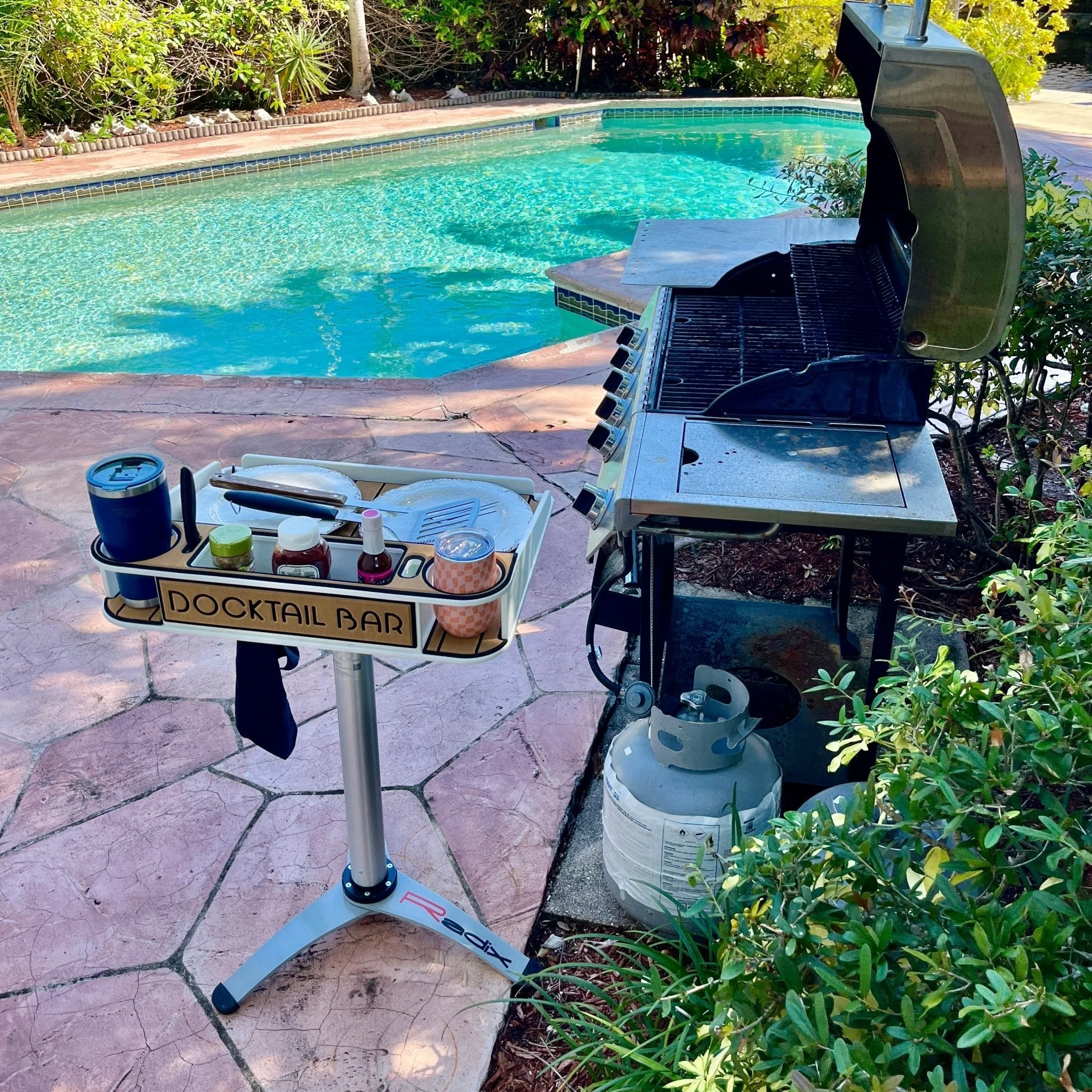 Docktail Utility Table with Portable Pedestal Stand - Image 3
