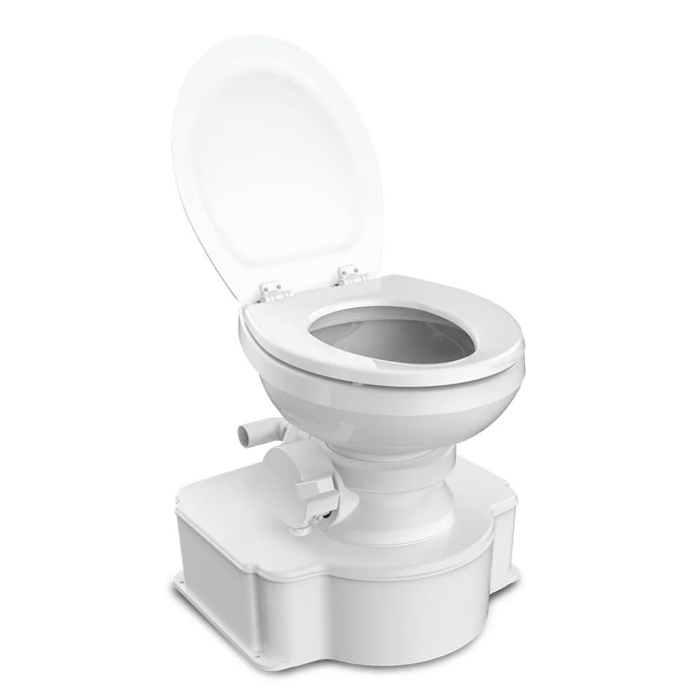 Dometic White M65 Marine Gravity Toilet - Elongated Seat Size w/Foot Pedal [312500001] - Image 2
