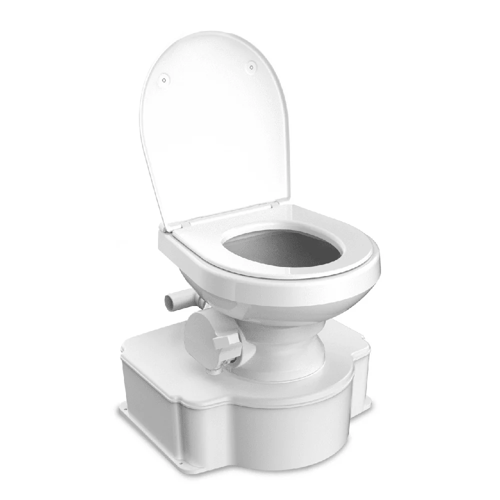 Dometic White M65 Marine Gravity Toilet - Standard Seat Size w/Foot Pedal [312070001] - Image 2