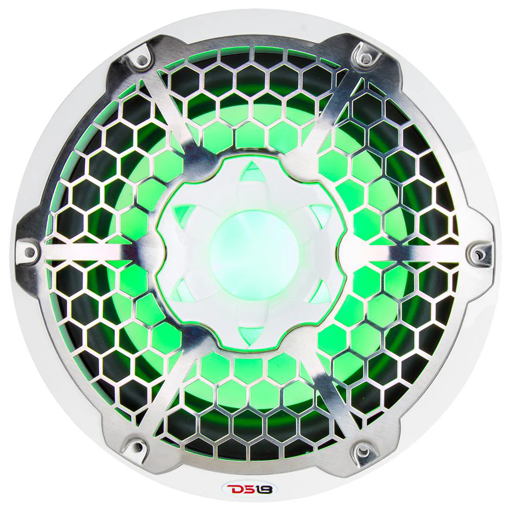 DS18 HYDRO 10" Subwoofer w/RGB Lights - 600W - White [NXL-10SUB] - Image 3