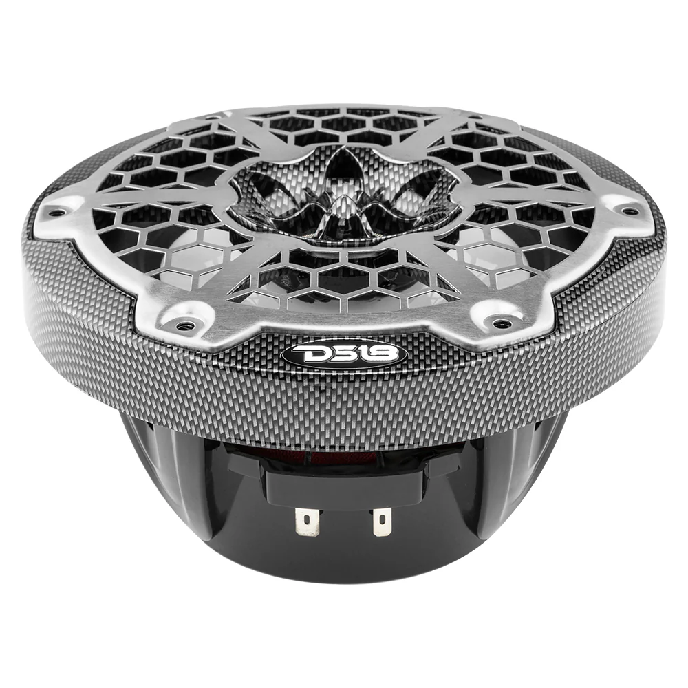 DS18 HYDRO 6.5" 2-Way Marine Speakers w/RGB LED Lights 300W - Black Carbon Fiber [CF-65] - Image 2