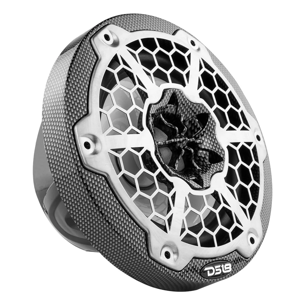 DS18 HYDRO 6.5" 2-Way Marine Speakers w/RGB LED Lights 300W - Black Carbon Fiber [CF-65] - Image 7