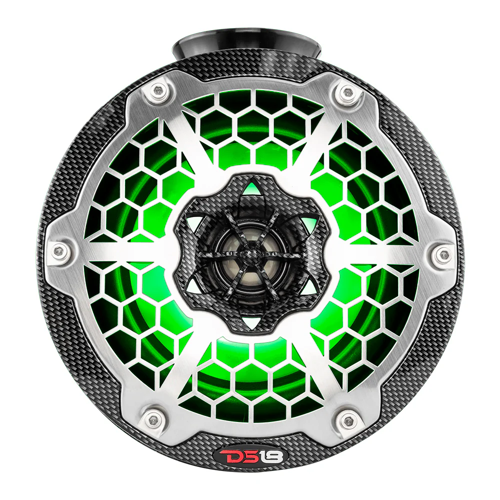 DS18 HYDRO 6.5" Compact Wakeboard Pod Tower Speaker w/RGB LED Lights - 375W - Black Carbon Fiber [CF-PS6] - Image 2