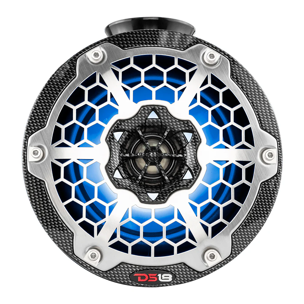 DS18 HYDRO 6.5" Compact Wakeboard Pod Tower Speaker w/RGB LED Lights - 375W - Black Carbon Fiber [CF-PS6] - Image 3