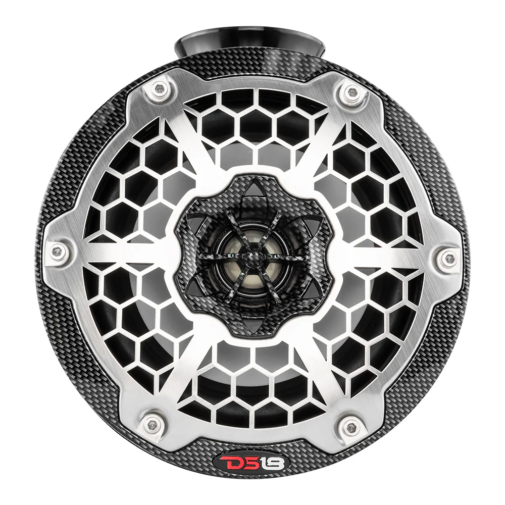 DS18 HYDRO 6.5" Compact Wakeboard Pod Tower Speaker w/RGB LED Lights - 375W - Black Carbon Fiber [CF-PS6] - Image 4