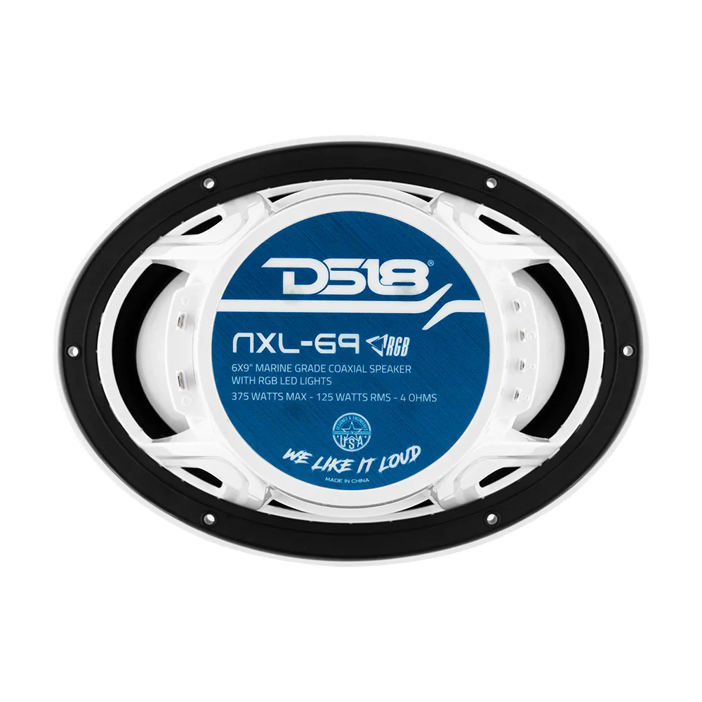 DS18 HYDRO 6 x 9" 2-Way Marine Speakers w/Integrated RGB LED Lights - 375W - White [NXL-69/WH] - Image 4