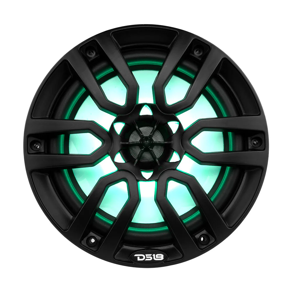 DS18 HYDRO 8" 2-Way Marine Speakers w/RGB LED Lights 375W - Matte Black [NXL-8BK] - Image 6