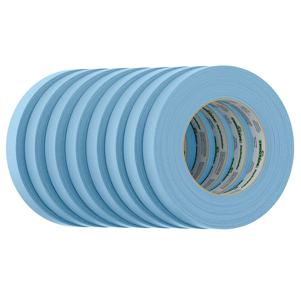 FrogTape CP 250 Medium-High Adhesion Masking Tape - 18MM x 55M x 12-Pack - Light Blue - Rated f/250F [105770] - Image 2