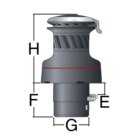 Harken 900 Electric UniPower Self-Tailing Radial Chrome with White Trim Winch - Image 2