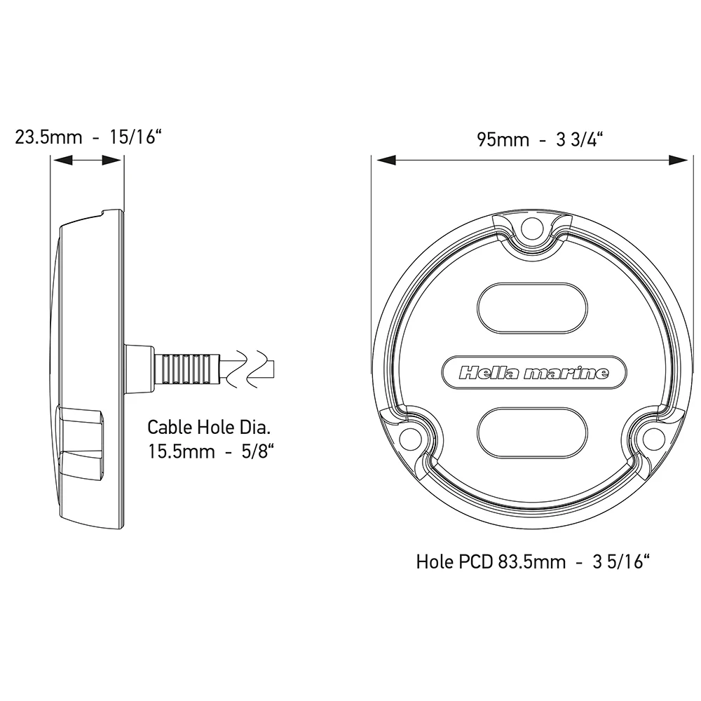 Hella Marine Apelo A1 Blue White Underwater Light - 1800 Lumens - Black Housing - White Lens [016145-011] - Image 2
