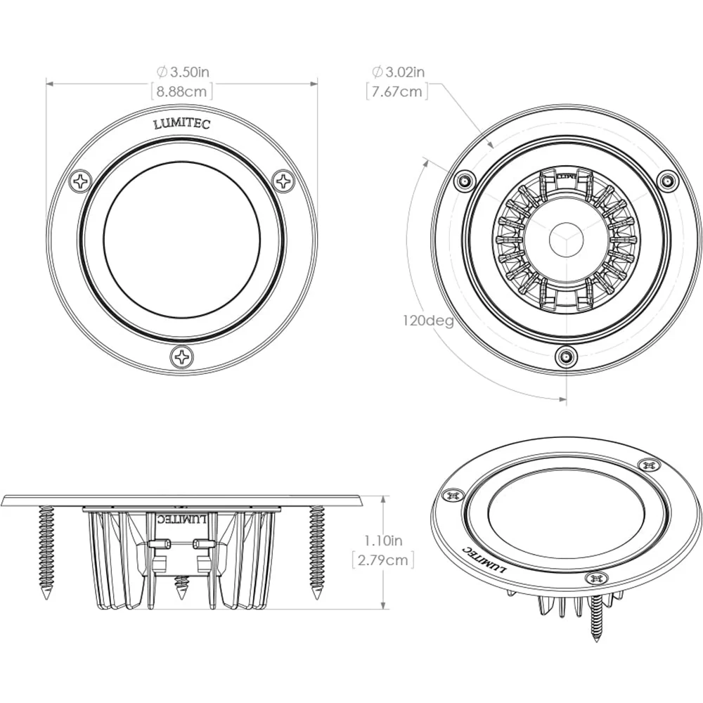 Lumitec Shadow - Flush Mount Down Light - White Finish - White Non-Dimming [114123] - Image 3