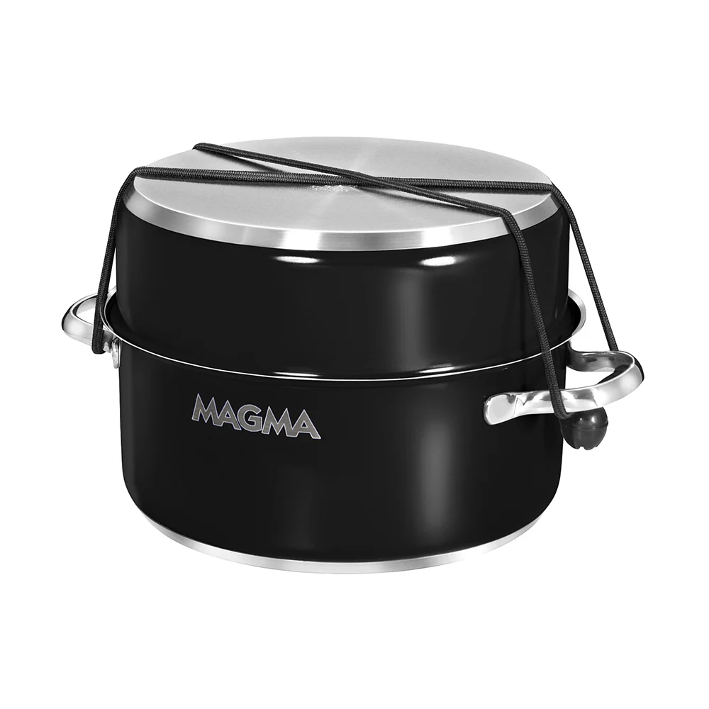 Magma Nestable 10 Piece Induction Non-Stick Enamel Finish Cookware Set - Jet Black [A10-366-JB-2-IN] - Image 3