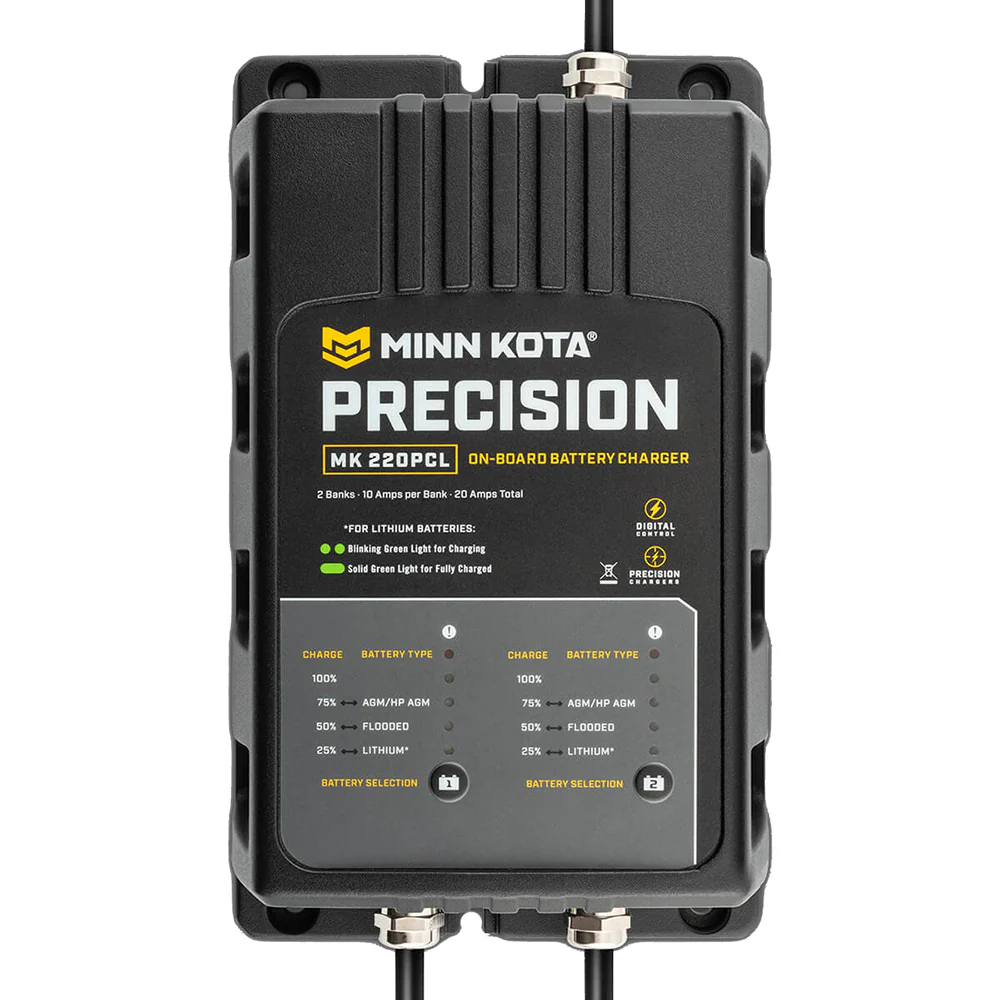 Minn Kota On-Board Precision Charger MK-220 PCL 2 Bank x 10 AMP LI Optimized Charger [1832201] - Image 3