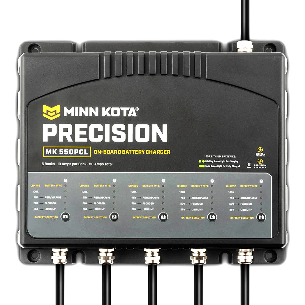 Minn Kota On-Board Precision Charger MK-550 PCL 5 Bank x 10 AMP LI Optimized Charger [1835500] - Image 3
