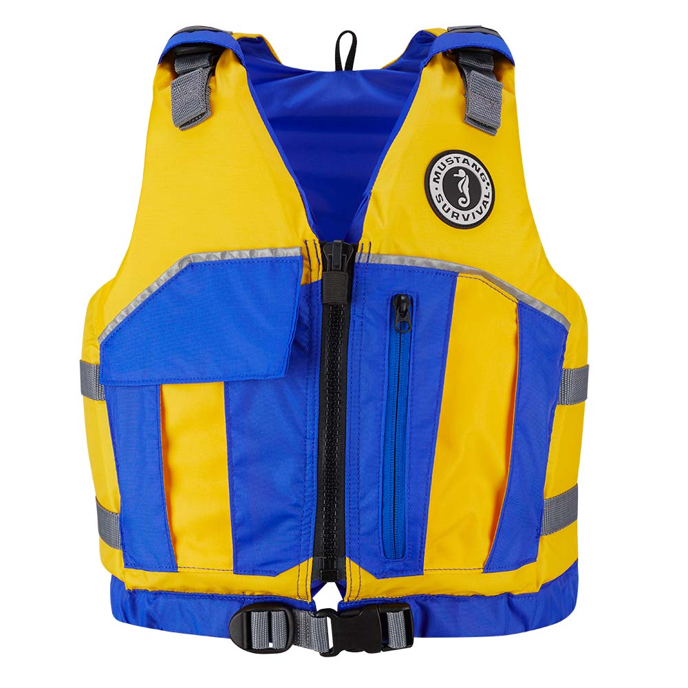 Mustang Youth Reflex Foam Vest - Yellow/Royal Blue [MV7030-220-0-216] - Image 2