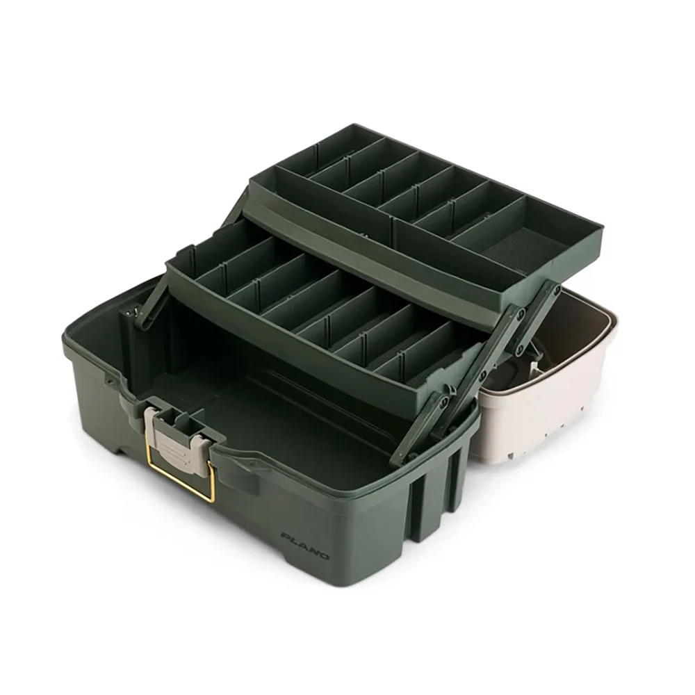 Plano Two-Tray Tackle Box - Green/Tan [P000404] - Image 2