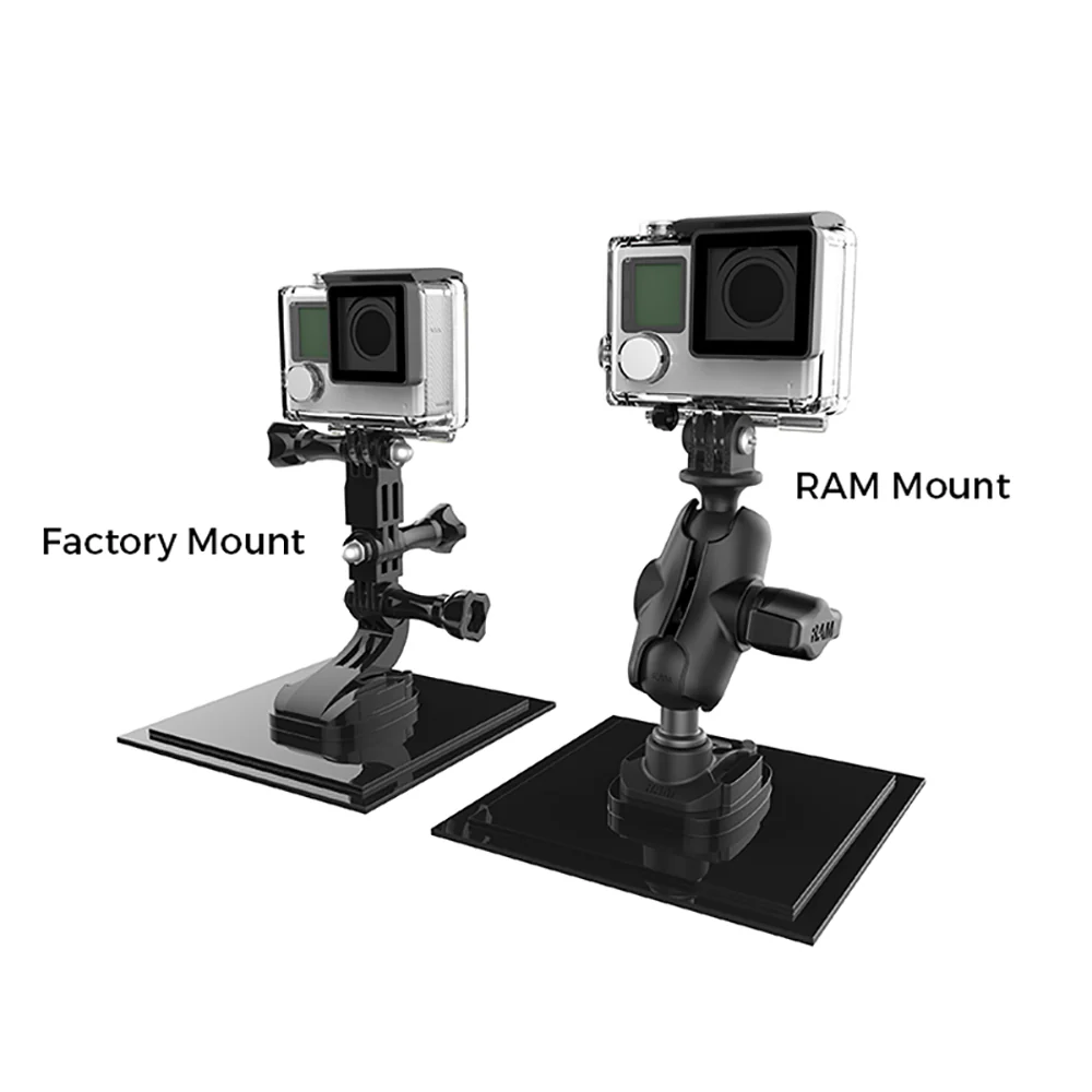 RAM Mount RAM 1" Ball Adapter for GoPro Bases with Short Arm and Action Camera Adapter [RAP-B-GOP2-A-GOP1U] - Image 2
