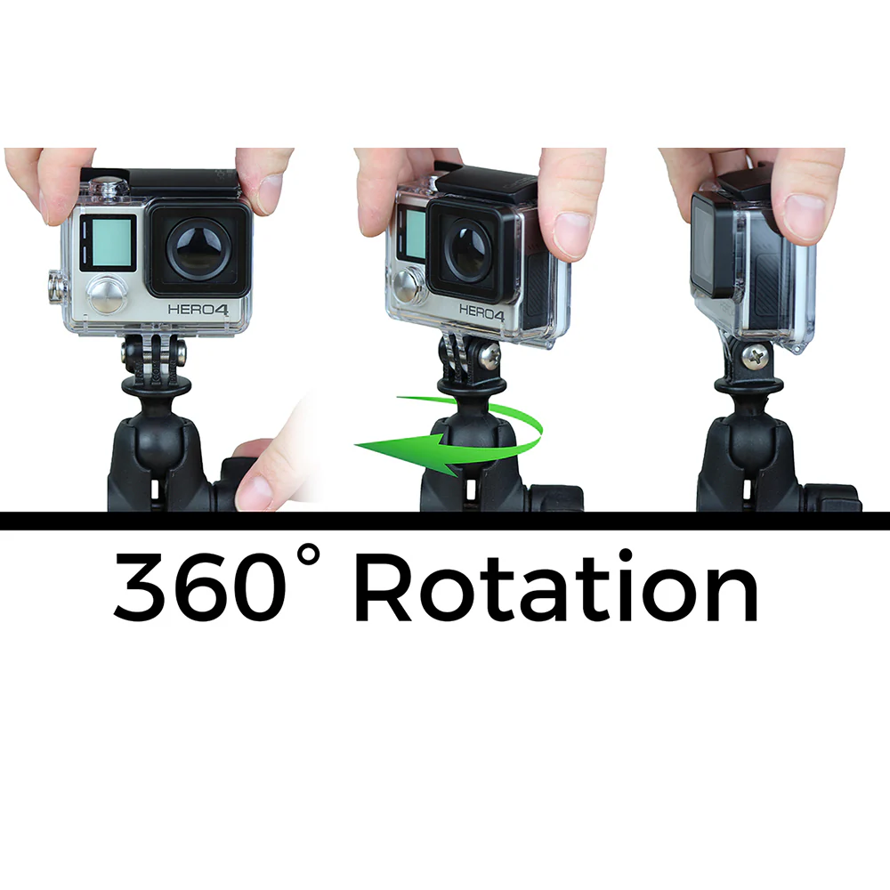 RAM Mount RAM 1" Ball Adapter for GoPro Bases with Short Arm and Action Camera Adapter [RAP-B-GOP2-A-GOP1U] - Image 3