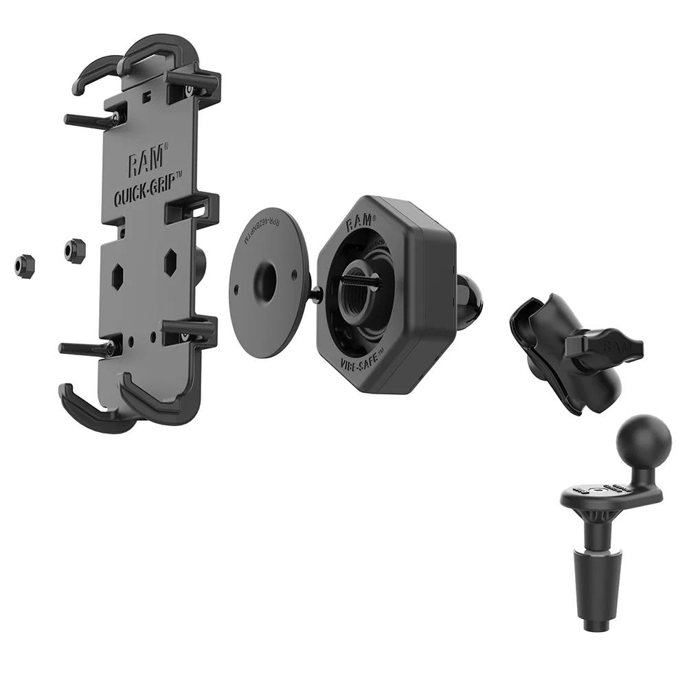 RAM Mount RAM Quick-Grip XL Phone Mount w/Vibe-Safe  Fork Stem Base - Short [RAM-B-176-A-PD4-462] - Image 3