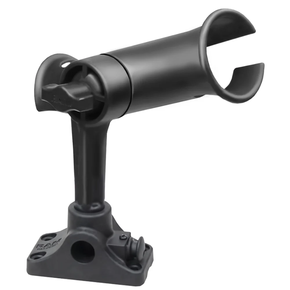 RAM Mount RAM Tube Jr. Fishing Rod Holder, Standard 4" Length Post Spline & Combo Bulkhead/Flat Surface Base w/Plunger [RAP-390-SBMPU] - Image 2