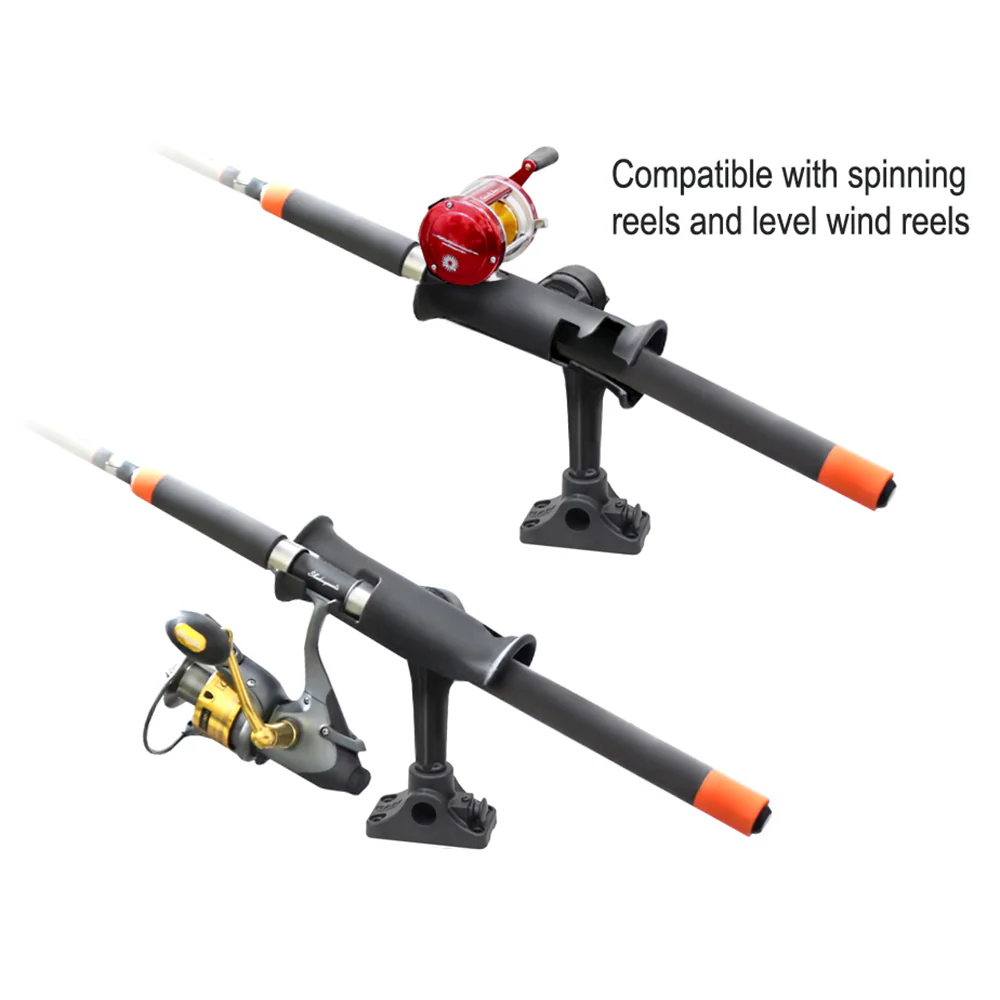 RAM Mount RAM Tube Jr. Fishing Rod Holder, Standard 4" Length Post Spline & Combo Bulkhead/Flat Surface Base w/Plunger [RAP-390-SBMPU] - Image 3