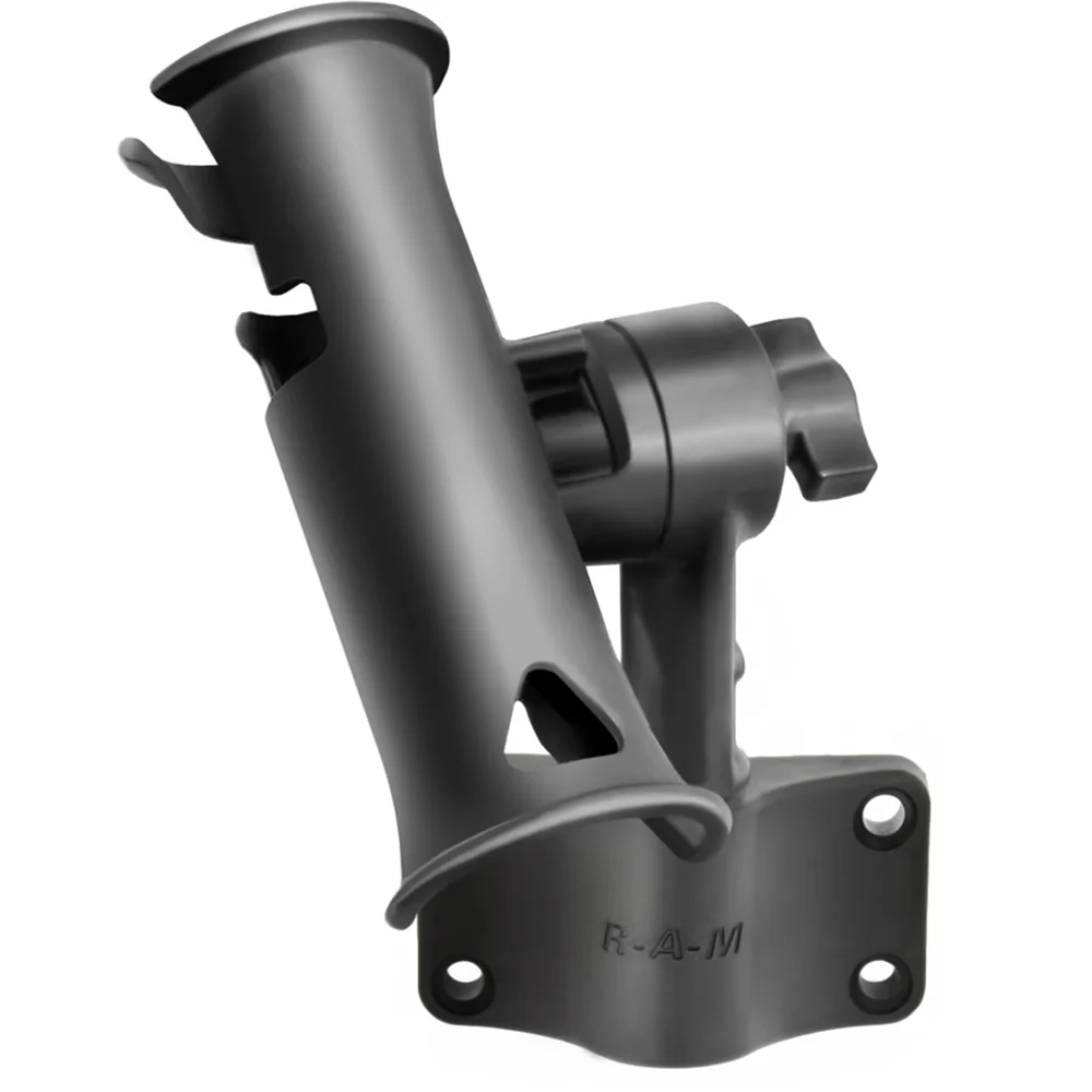 RAM Mount RAM Tube Jr. Fishing Rod Holder w/Short 4" Length Post Spline & Bulkhead Mounting Base [RAP-390-SBU] - Image 2