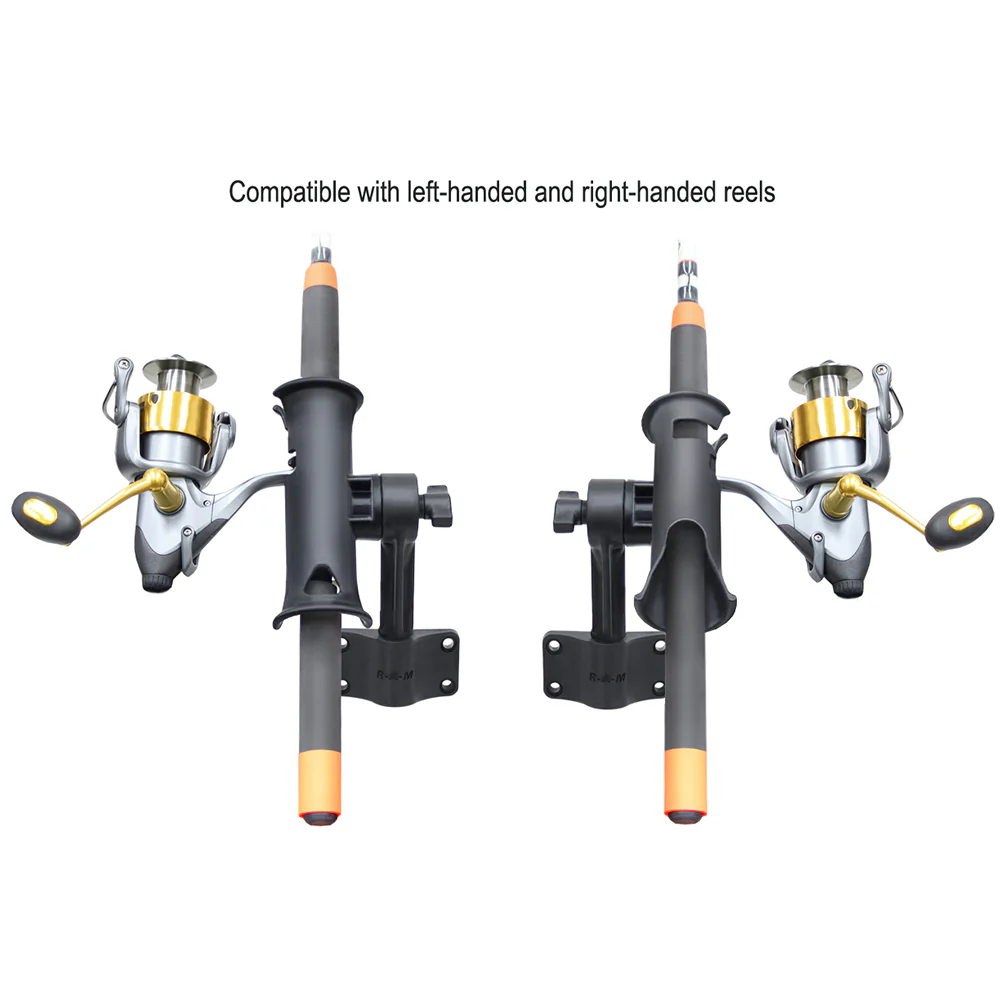 RAM Mount RAM Tube Jr. Fishing Rod Holder w/Short 4" Length Post Spline & Bulkhead Mounting Base [RAP-390-SBU] - Image 4