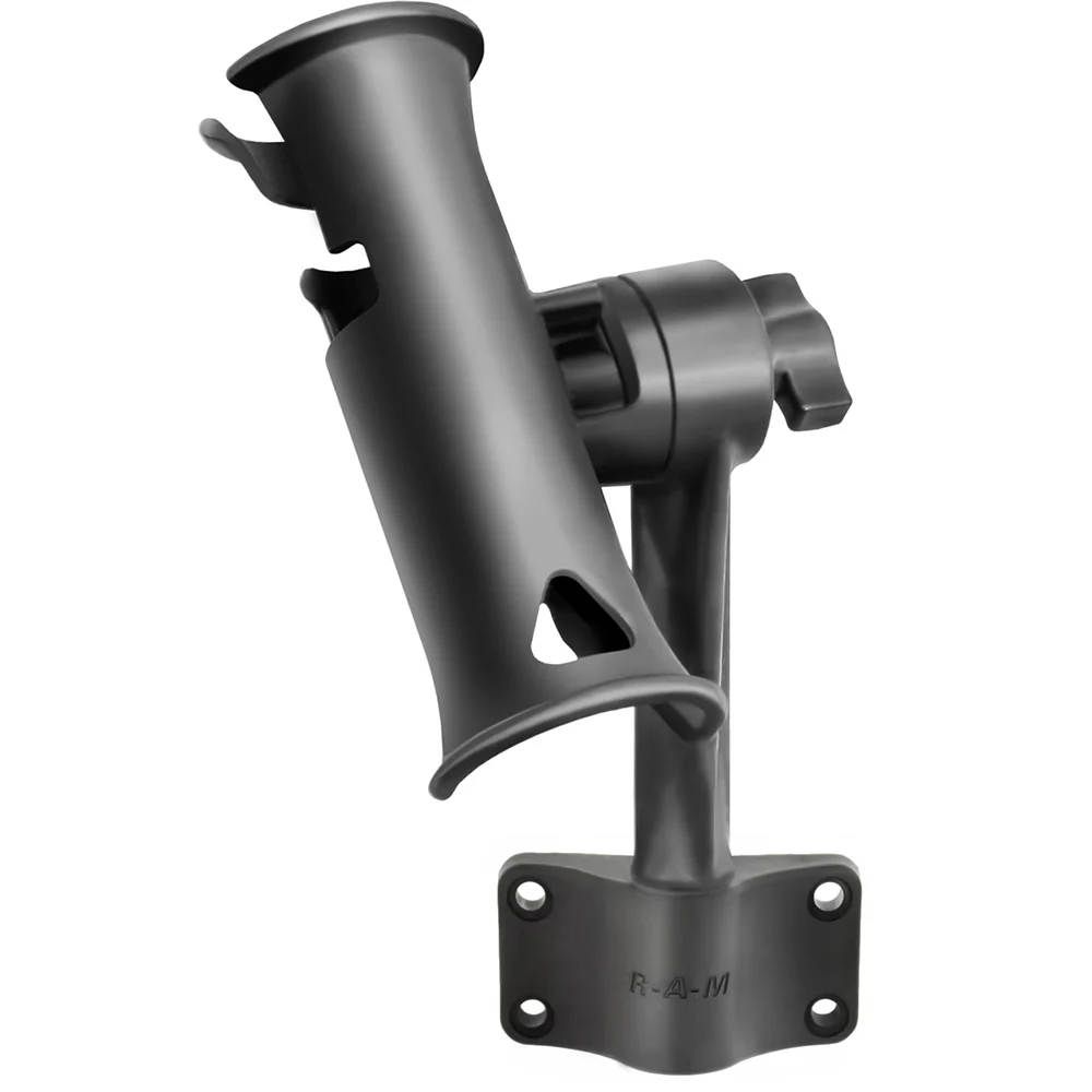 RAM Mount RAM Tube Jr. Fishing Rod Holder w/Standard 6" Length Post Spline & Bulkhead Mounting Base [RAP-390-BU] - Image 2