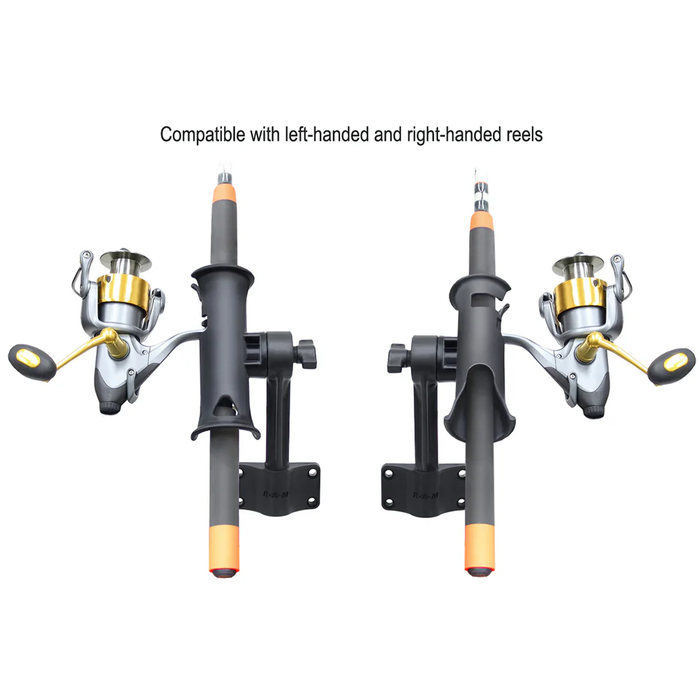 RAM Mount RAM Tube Jr. Fishing Rod Holder w/Standard 6" Length Post Spline & Bulkhead Mounting Base [RAP-390-BU] - Image 4