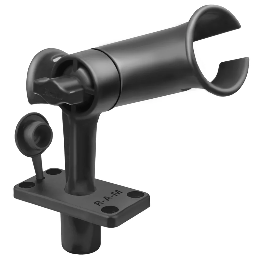 RAM Mount RAM Tube Jr. Rod Holder w/Short 4" Length Post Spline & Flush Mounting Base [RAP-390-SFU] - Image 2