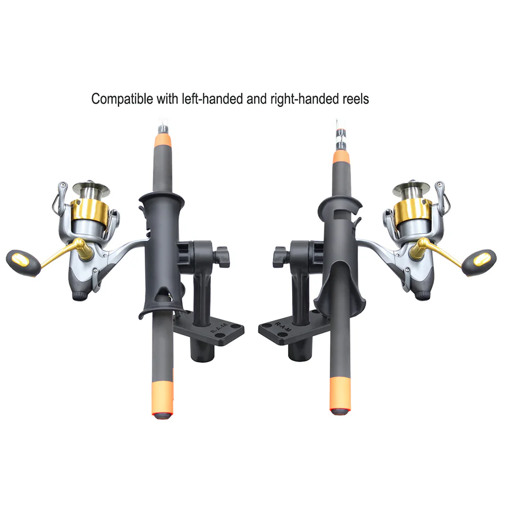 RAM Mount RAM Tube Jr. Rod Holder w/Short 4" Length Post Spline & Flush Mounting Base [RAP-390-SFU] - Image 4
